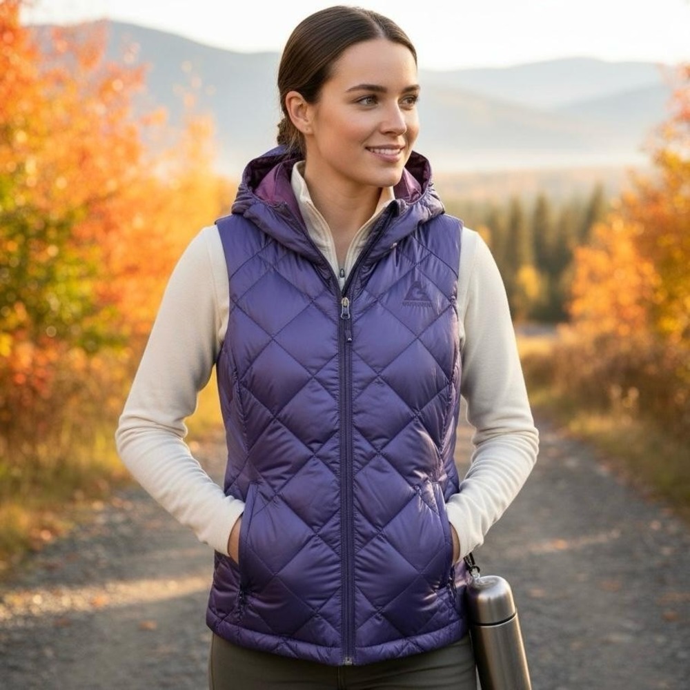Gerry‎ Reversible Hooded Vest Womens Small Purple